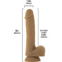 Гибкий фаллоимитатор на присоске ADDICTION — ANDREW 8″ Silicone Dong — Caramel, вибропуля в подарок