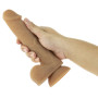 Гибкий фаллоимитатор на присоске ADDICTION — ANDREW 8″ Silicone Dong — Caramel, вибропуля в подарок