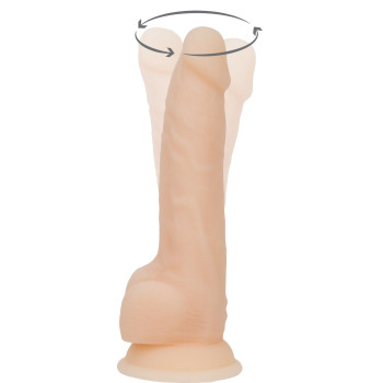 Фаллоимитатор с вибрацией и ротацией Naked ADDICTION James 8″ Rotating & Vibrating Dong, пульт ДУ