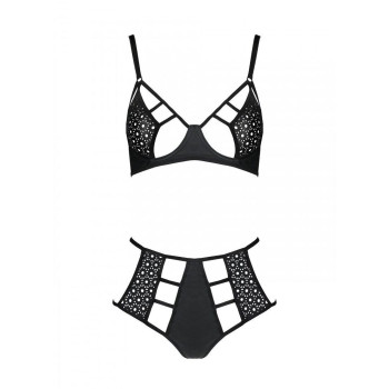 Розпродаж!!! Комплект з екошкіри Passion Tamaris Set black XXL/XXXL, бюстгальтер та трусики