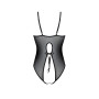Боді з ажурним декором та відкритим кроком Passion URSULA BODY S/M, black