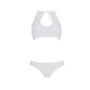 Комплект із бра, трусиків з ажурним декором та відкритим кроком Passion URSULA SET XXL/XXXL, white