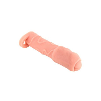 Насадка на член Real Body - Real Extender DICKY с закрытой головкой и кольцом для мошонки