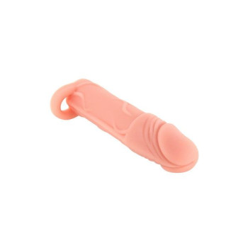 Насадка на член Real Body - Real Extender HUGY с открытой головкой и кольцом для мошонки