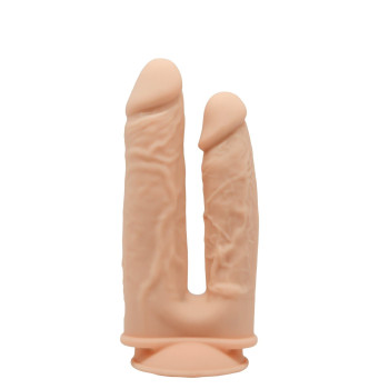 Фаллоимитатор двойной SilexD Double Gusto Flesh (Model 1 size 8" & 7"), двухслойный, силикон + Silexd