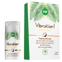 Жидкий вибратор Intt Vibration Coconut Vegan (15 мл),  очень вкусный, действует до 30 минут