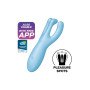 Кліторальний смарт-вібратор Satisfyer Threesome 4 Blue з трьома пальчиками