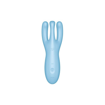 Кліторальний смарт-вібратор Satisfyer Threesome 4 Blue з трьома пальчиками
