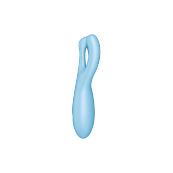 Кліторальний смарт-вібратор Satisfyer Threesome 4 Blue з трьома пальчиками