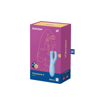Кліторальний смарт-вібратор Satisfyer Threesome 4 Blue з трьома пальчиками