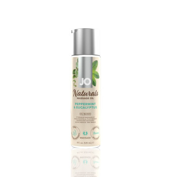 Массажное масло JO Naturals Massage Oil Peppermint & Eucalyptus с эфирными маслами (120 мл)