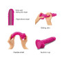 Реалистичный фаллоимитатор Strap-On-Me Sliding Skin Realistic Dildo Fuchsia M, эффект подвижной кожи