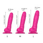 Реалистичный фаллоимитатор Strap-On-Me Sliding Skin Realistic Dildo Fuchsia M, эффект подвижной кожи