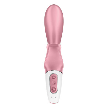Смарт вібратор-кролик Satisfyer Hug Me Pink, 2 мотори, діаметр 4,2см, широка кліторальна частина
