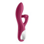 Вібратор-кролик із потрійним відростком Satisfyer Embrace me Berry, 2 мотори, діаметр 3,6 см