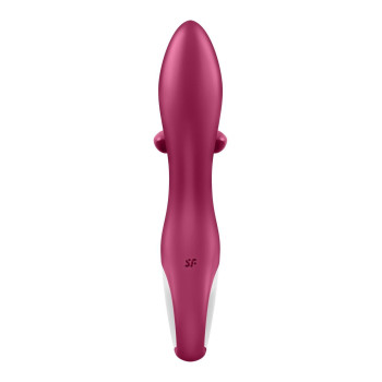 Вібратор-кролик із потрійним відростком Satisfyer Embrace me Berry, 2 мотори, діаметр 3,6 см