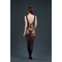 Бодистокинг с доступом Moonlight Model 14 XS-L Black, рисунок боди и чулок на подвязках