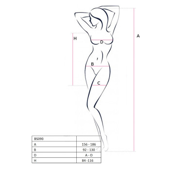 Бодистокинг мини-платье с бабочками Passion BS090 One Size red