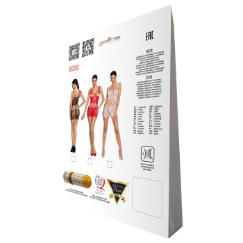 Бодистокинг мини-платье с бабочками Passion BS090 One Size red