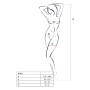Бодистокинг в очень крупную сетку Passion BS091 black, с доступом