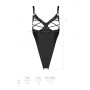 Боді з екошкіри Passion CELIN BODY L/XL, black, з доступом, відкритий
