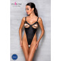 Боді з екошкіри Passion CELIN BODY S/M, black, з доступом, відкритий