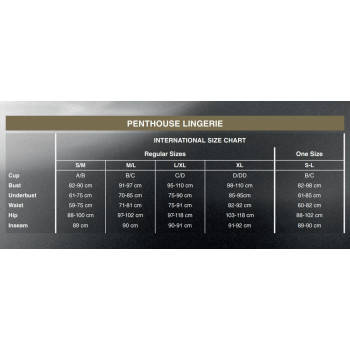 Трусики-стрінги Penthouse Classified L/XL Orange, подвійні резиночки, непрозора вставка та бантик
