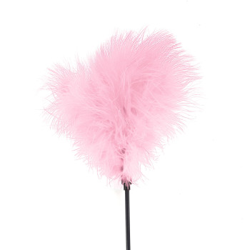 Щекоталка с пером индюка Art of Sex – Feather Paddle, розовая