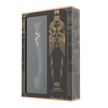 Смартвибратор 3в1 Zalo — Queen Set Jewel Green, пульсирующая жемчужина и вакуум, кристалл Swarovski