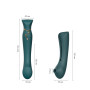 Смартвибратор 3в1 Zalo — Queen Set Jewel Green, пульсирующая жемчужина и вакуум, кристалл Swarovski