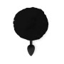 Силіконова анальна пробка М Art of Sex - Silicone Butt plug Rabbit Tail Black, діаметр 3,5 см