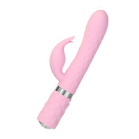 Роскошный кролик с ротацией и вибрацией Pillow Talk Lively, Pink, кристалл Сваровски