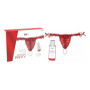 Набор Intt BRAZILIAN PANTY RED: трусики на резинке S-XL с жемчужным кольцом + клубничный лубрикант