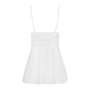 Сатиновый пеньюар с кружевом Obsessive 810-BAB-2 babydoll & thong S/M, белый, пеньюар, танга