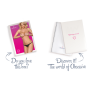 Кружевные танга с двумя отверстиями Obsessive 831-THC-1 crotchless thong S/M, черные, бантики
