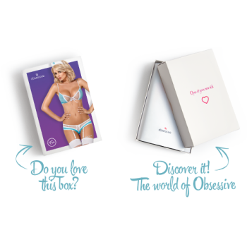 Еротичний костюм медсестри Obsessive 834-CST-6 L/XL, біло-блакитний