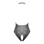 Бодистокинг с эффектом шнуровки Obsessive B113 teddy S/M/L открытая спина, халтер, с доступом