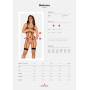Боді зі стреп із доступом Obsessive Badossa crotchless teddy L/XL, чорний