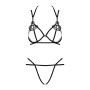 Эротический комплект из стреп Obsessive Badossa 2-pcs set L/XL, черный, с доступом