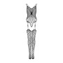 Ажурний бодістокінг під павутину Obsessive Bodystocking G325 black S/M/L, чорний, комбінезон