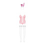 Еротичний костюм зайчика Obsessive Bunny suit 4 pcs costume pink L/XL, рожевий, топ з підв’язками