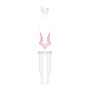 Еротичний костюм зайчика Obsessive Bunny suit 4 pcs costume pink L/XL, рожевий, топ з підв’язками