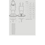 Эротический костюм горничной с юбкой Obsessive Housemaid 5 pcs costume L/XL, черно-белый, топ с подв