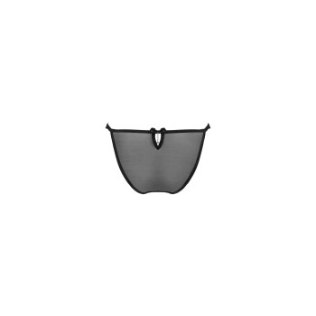 Напівпрозорі трусики з підвіскою Obsessive Ivannes panties black S/M, чорні