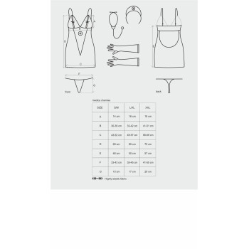 Эротический кружевной костюм медсестры Obsessive Medica dress 5pcs costume L/XL, сорочка, перчатки,