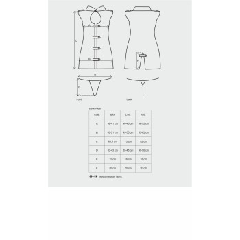 Еротичний костюм стюардеси Obsessive Stewardess 3 pcs grey L/XL, сірий, сукня, стрінги, пілотка