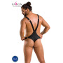 Чоловіче боді з люверсами Passion 028 HARRY XXL/XXXL Black, екошкіра, на шлейках