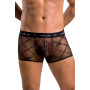 Мужские прозрачные боксеры Passion 032 SHORT JAMES L/XL Black, сетка