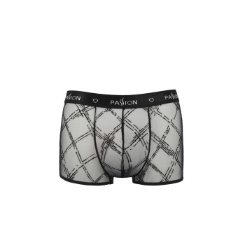 Мужские прозрачные боксеры Passion 032 SHORT JAMES L/XL Black, сетка