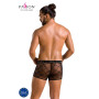 Мужские прозрачные боксеры Passion 032 SHORT JAMES L/XL Black, сетка